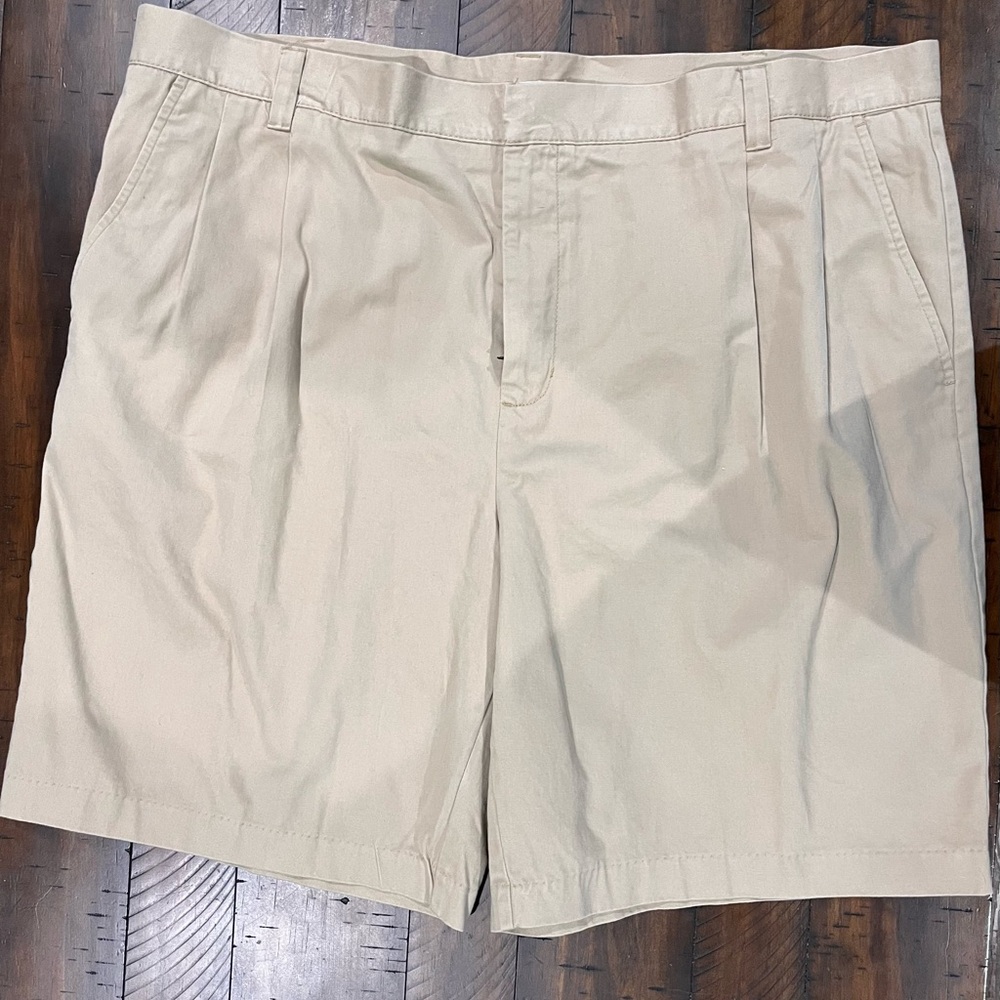 George Men's Cream Flat Front Shorts